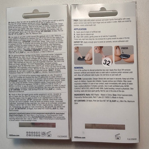 NEW Kiss Jelly Fantasy Press On Nails, Bundle of 2 (Long Length) - Picture 2 of 6